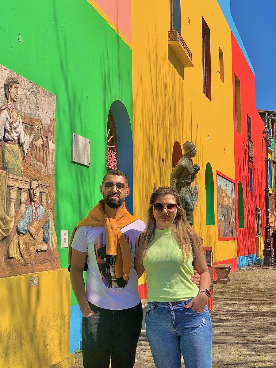 Sol y Luis en Caminito, Buenos Aires